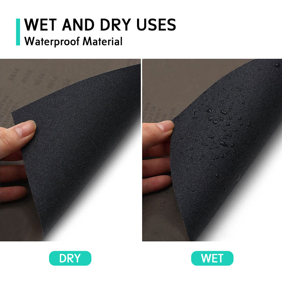 Abrasive Paper Waterproof 230x280mm 50pcs Pack, Multiple Grits
