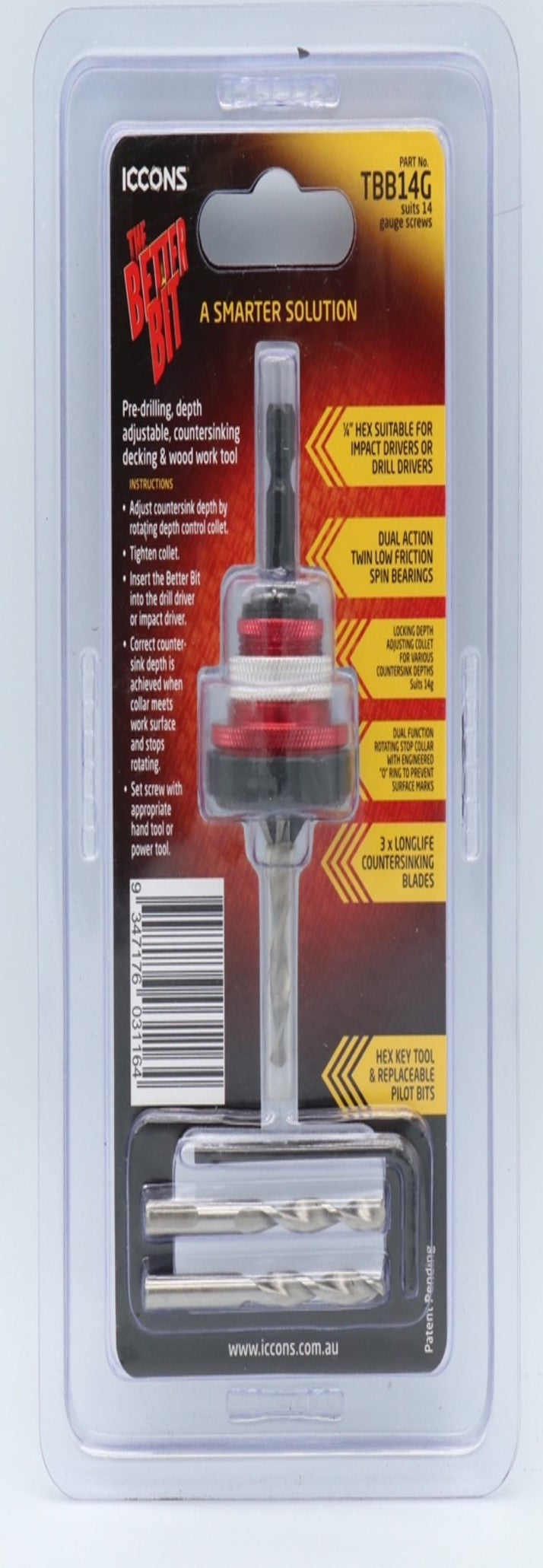 Adjustable CSK Tool & Bits For #14 Gauge Screws