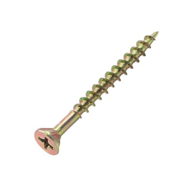 Chipboard Screw Yellow Zinc Nibs #8, #10 , Multiple Sizes