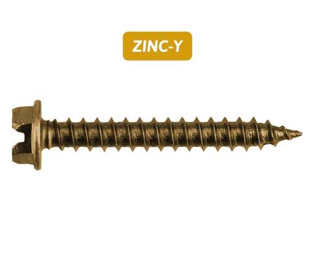 ICCONS Screw Needle Point Hex Slotted Zinc 8-15x32 Box1000