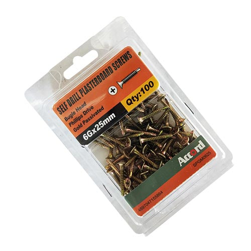 SD Screw Bugle Zinc Yellow #6 Multiple Sizes