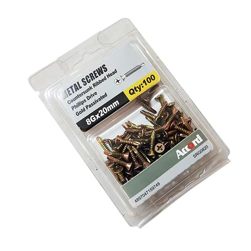 SD Screw CSK Embed YZ #8, Multiple Sizes