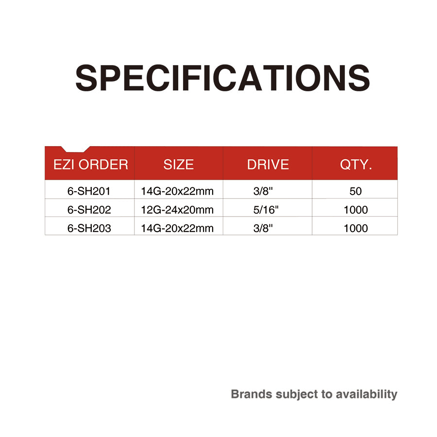 SD Screw Hex Fine C3 Multiple Sizes