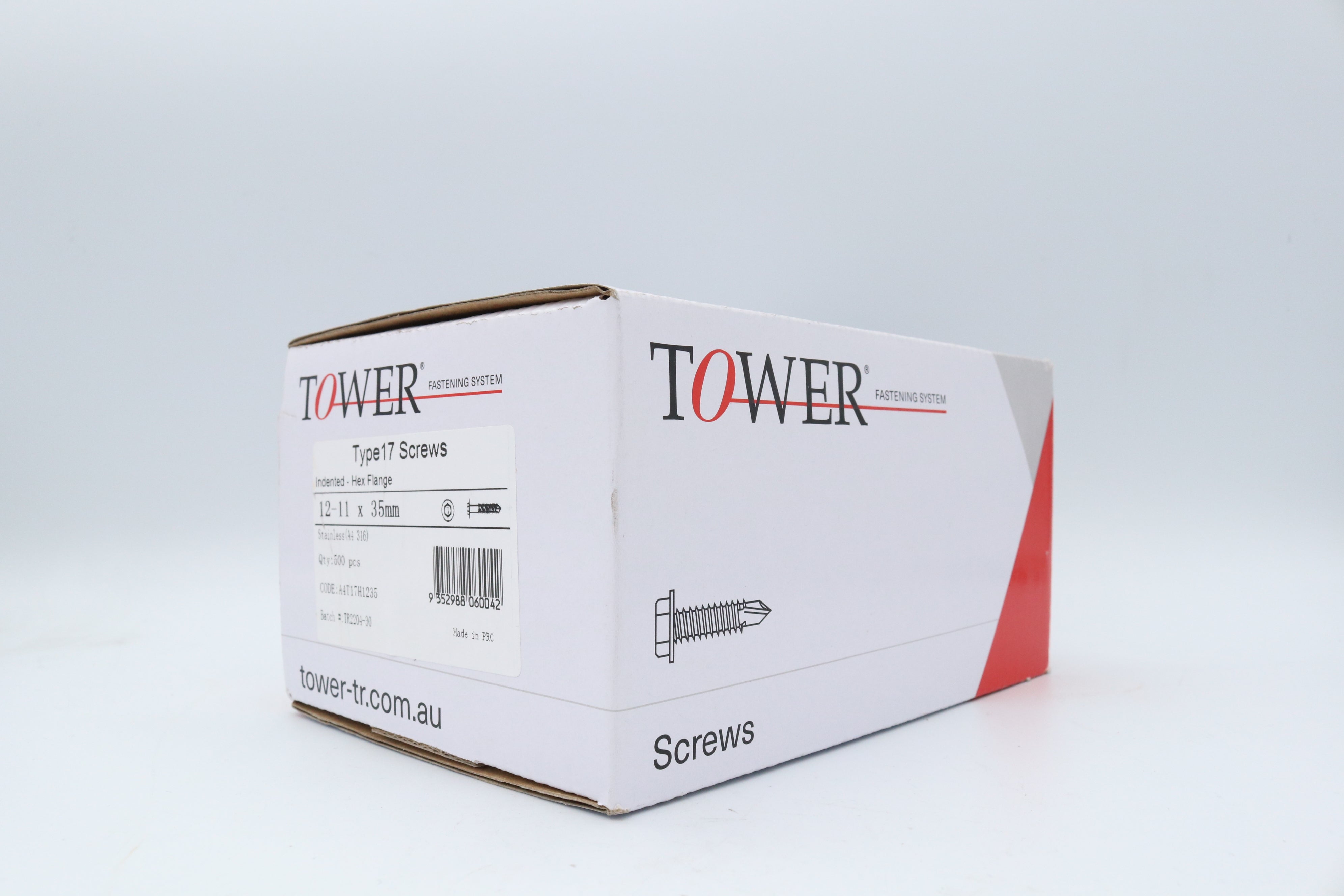 T17 Screw Hex SS316 #12, #14 Multiple Sizes