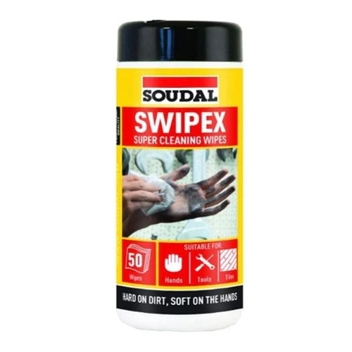Soudal 128470 113551 Swipex Hand Wipes White 50Pk, 100Pk