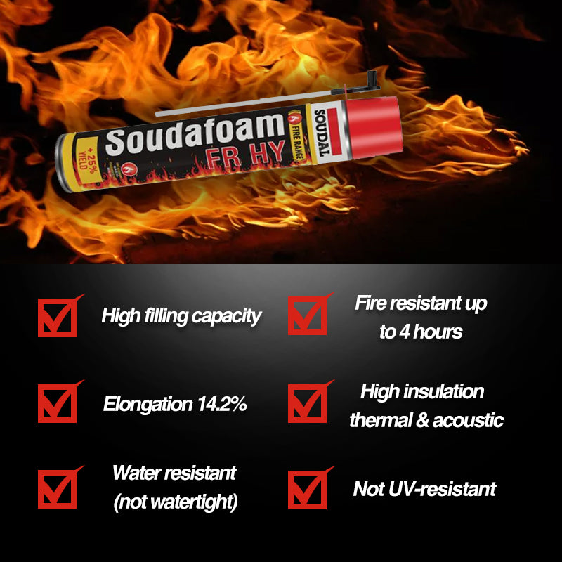 Soudal 169456 Soudafoam FR HY Red 750ml