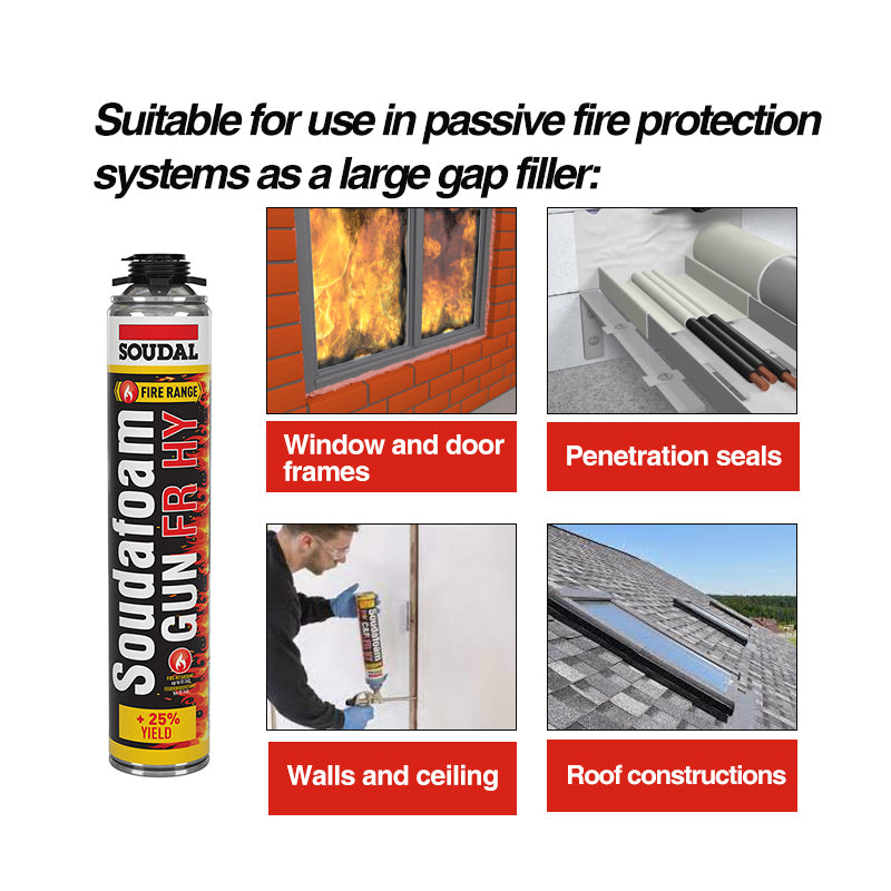 Soudal 153085 Soudafoam FR HY Gun (Screw Top) Red 750ml