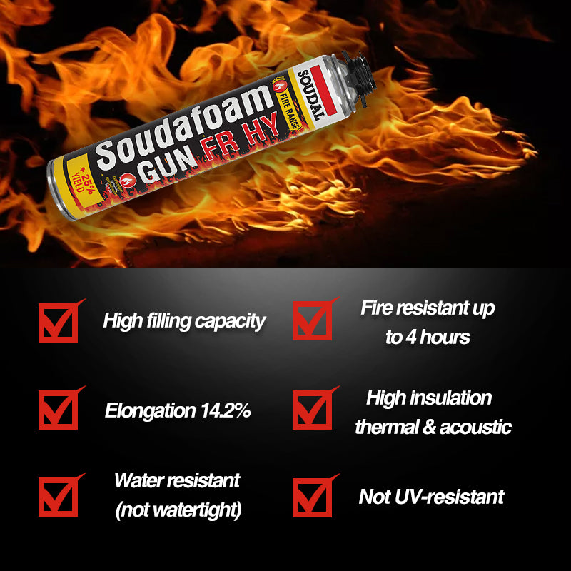 Soudal 153085 Soudafoam FR HY Gun (Screw Top) Red 750ml