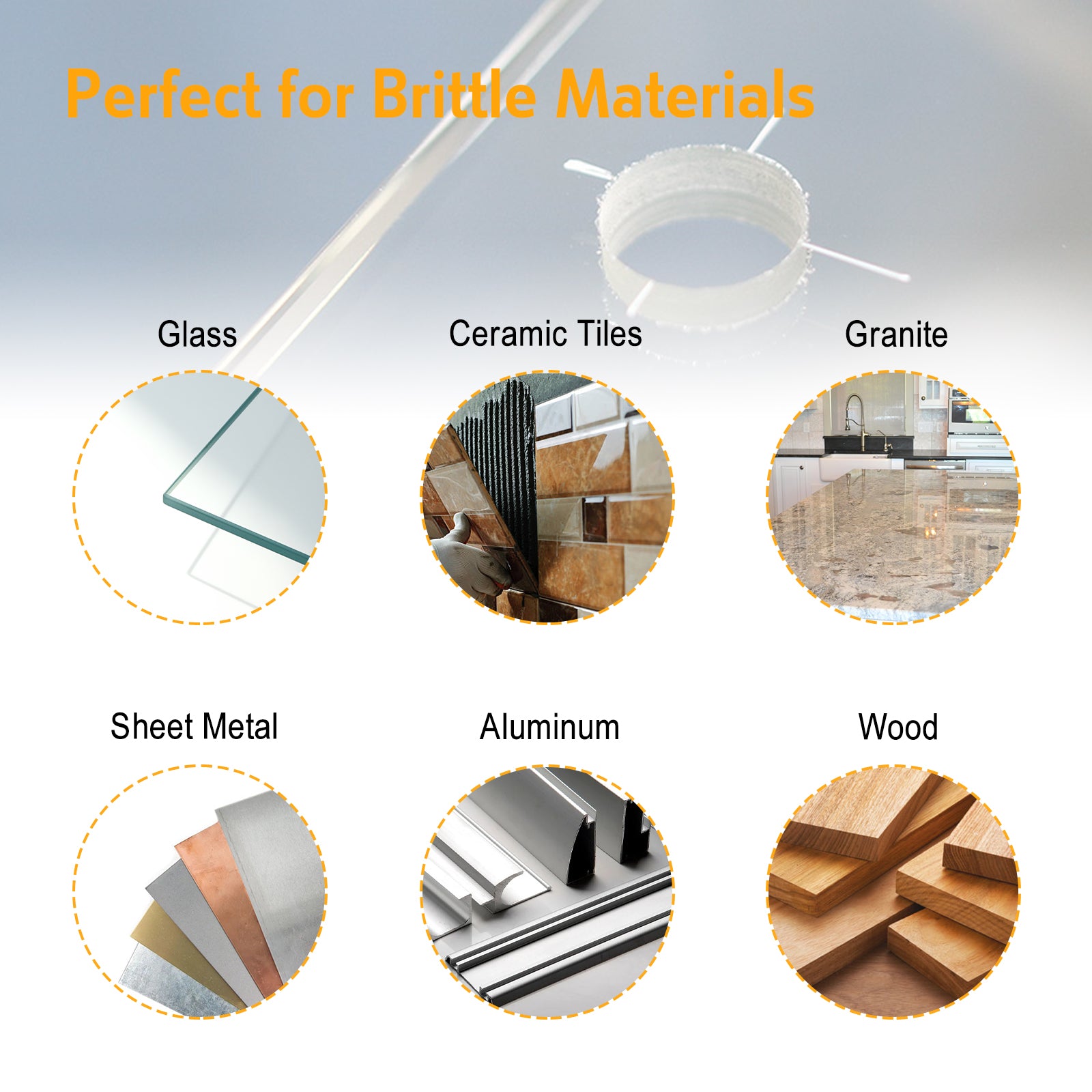 Drill Bit Glass & Tile Multiple Sizes