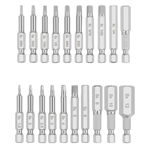 Hss Drill Bit Set Quick Change Sae & Metric 20pcs (Metric 1.5-8mm, Sae 5/64"-5/16")