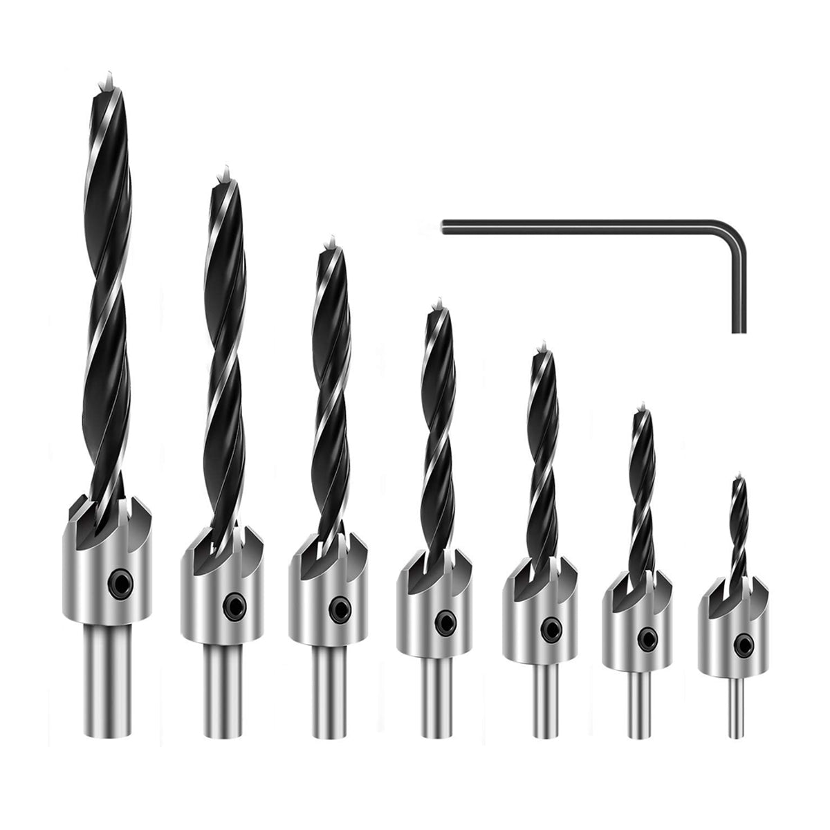 Drill Bit Set Countersink Hss 7pcs (3-10mm)