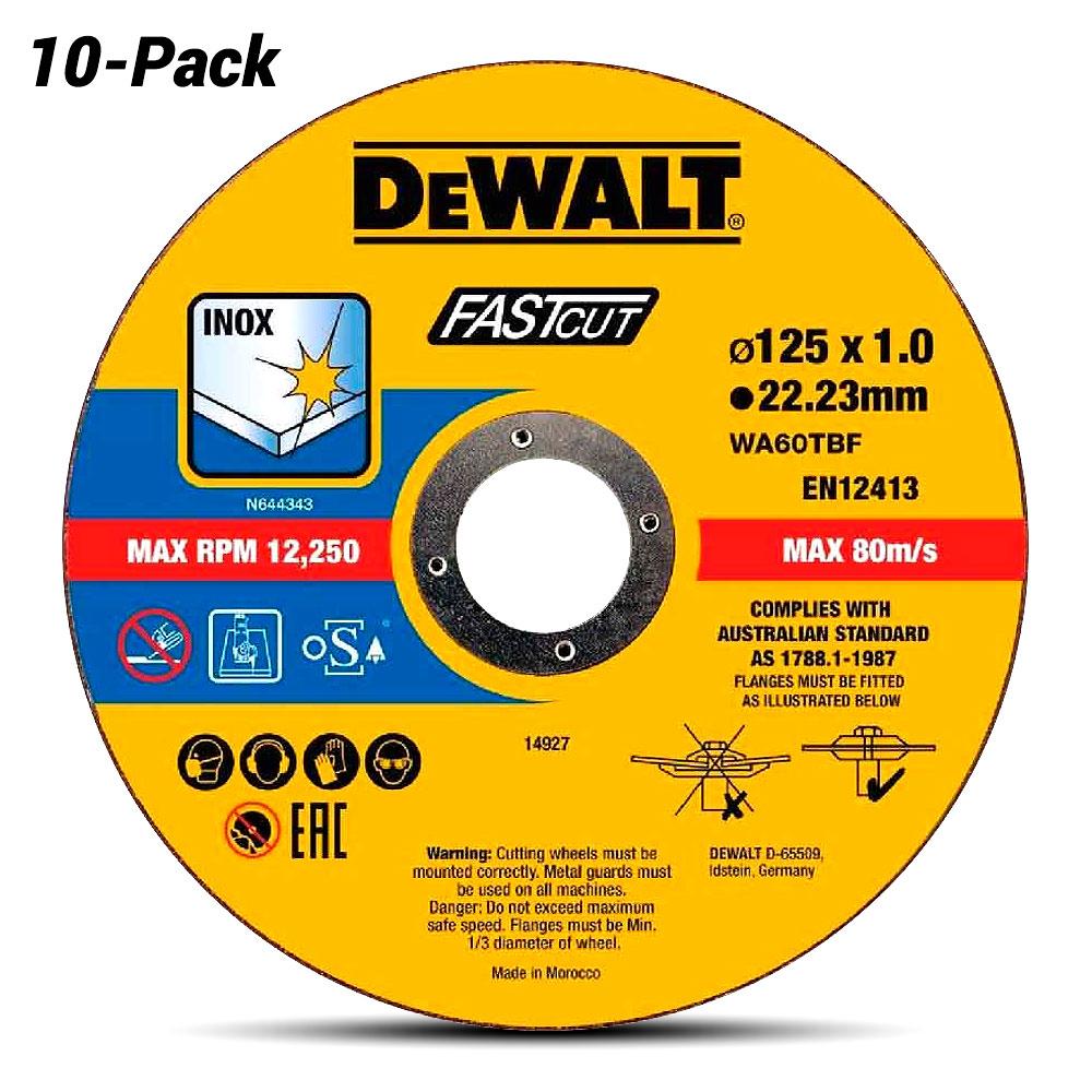 Cutting Wheel Stainless Steel 125x1x22mm Pack 10pcs