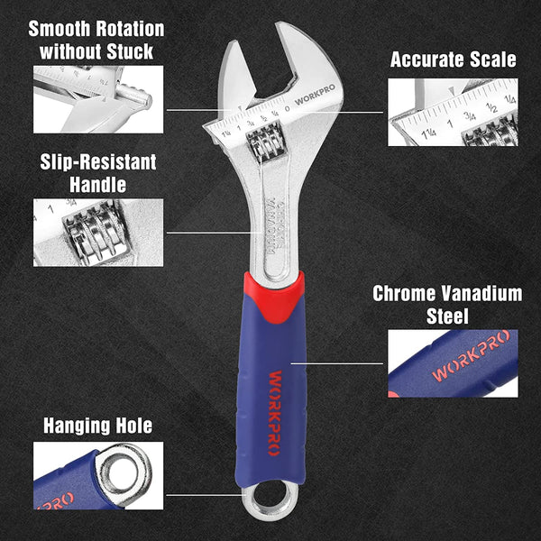 Adjustable Wrench 150mm, 200mm, 250mm, 300mm