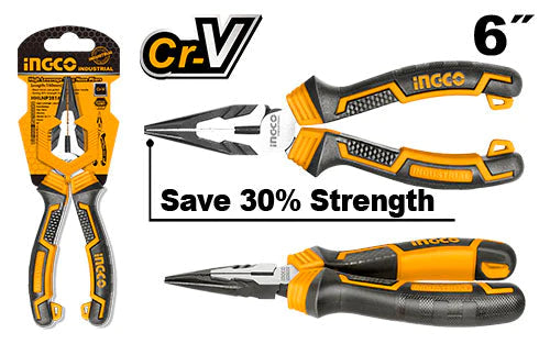 High Leverage Long Nose Pliers 160mm, 200mm