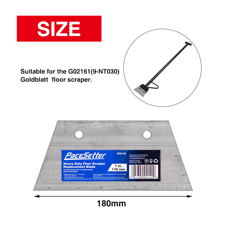 Goldblatt G02161 Floor Scraper Blade Heavy Duty 180mm, G02142 Extra Blade