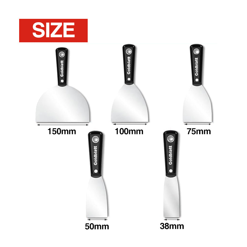 Goldblatt Spring Steel Flex Joint Knife Zinc-Alloy Hammer End Nylon Handle Multiple Sizes