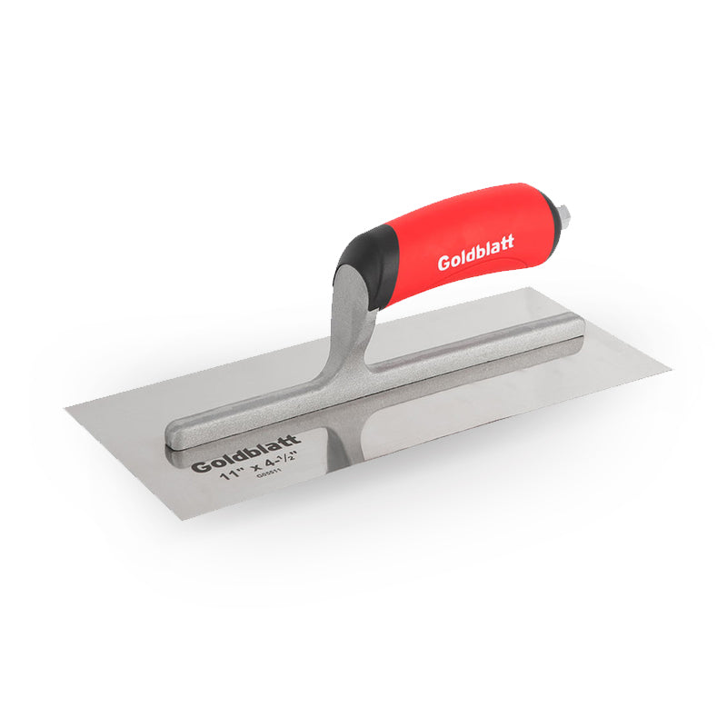Goldblatt G05511 Stainless Steel Curved Blade Drywall Trowel Soft Grip 280X115mm
