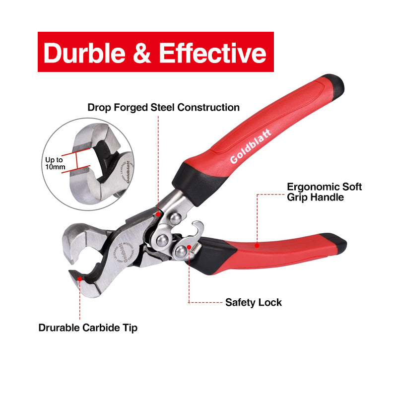 Goldblatt G02008 Tile Nippers With Grip Handle
