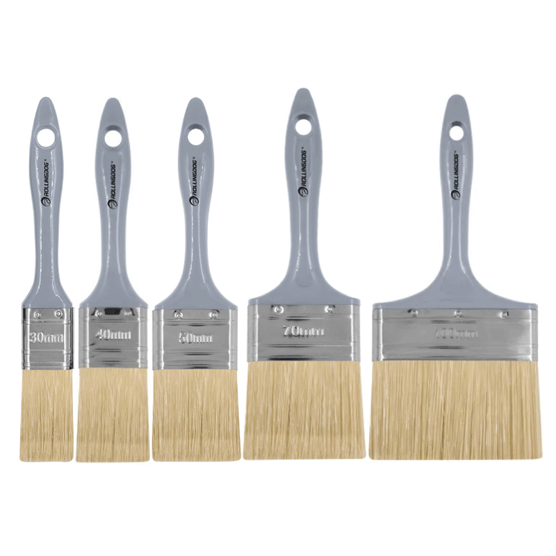 Rollingdog Paint Brush Hollow Filament Stainless Steel Ferrule Plastic Handle Multiple Sizes
