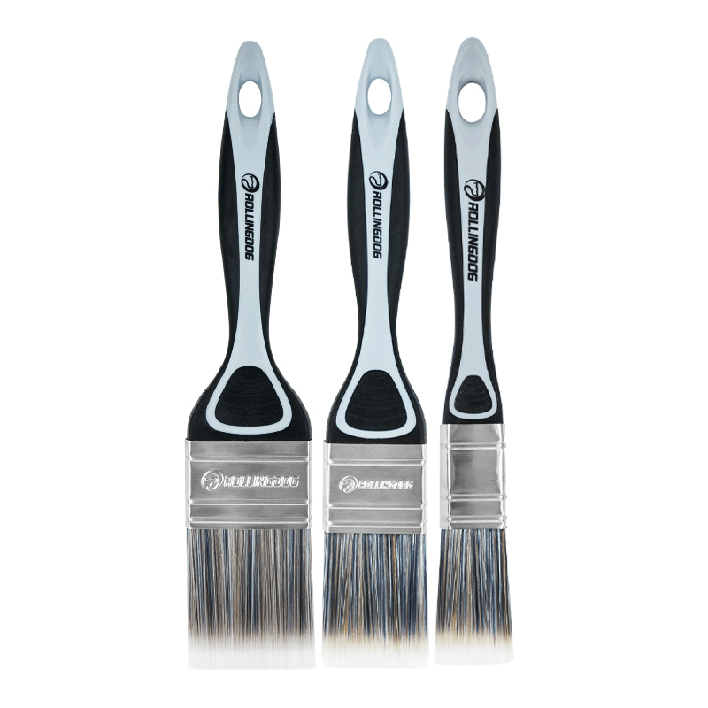 Rollingdog Paint Brush Polyester Ss Ferrule Pp & Tpe Handle, 30mm/40mm/50mm/65mm/80mm/100mm