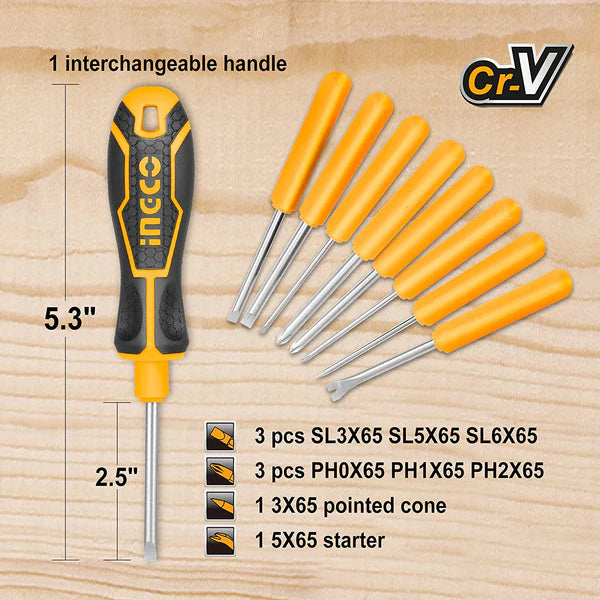 Screwdriver Interchangeable Set 9pcs