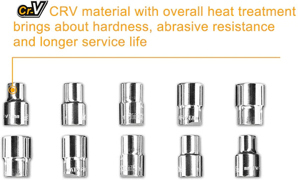 Socket 1/2" Drive Set 12pcs