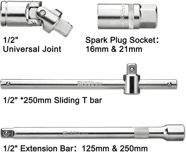 Socket 1/2" Drive Set 25pcs