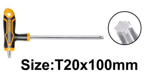 Torx Wrench T-Handle T20x100mm, T25x100mm, T30x150mm