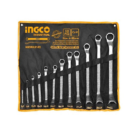 Offset Ring Spanner Set 12pcs 6-32mm