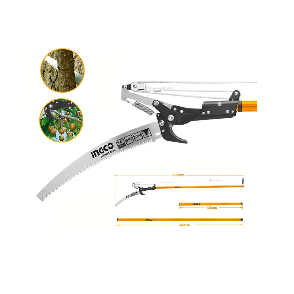 Pole Saw & Pruner Extendable 2.4m