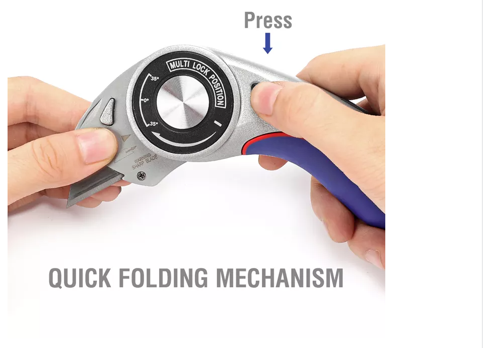 Utility Knife Offset Head With Spare Blades