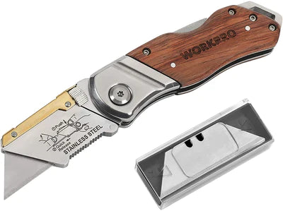 Utility Knife Lock-Bak Quick Change Wooden Handle
