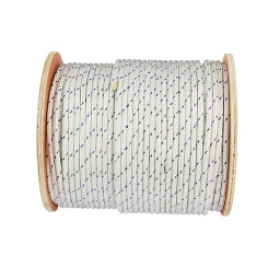 Rope Poly DB White with Blue Tracer, Multiple Sizes