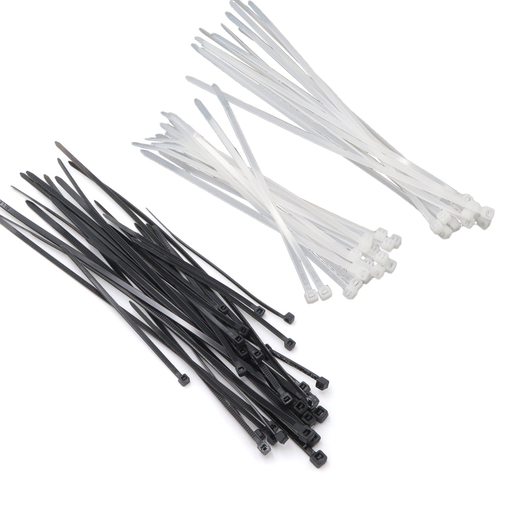 Clsol Nylon Cable Tie Black/White Pack 100