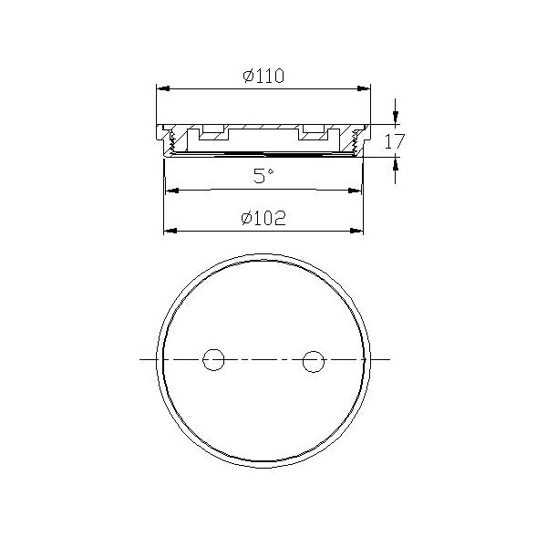 Floor Grate Round 100mm Clean Out Brass CP Suit ID PVC Pipe
