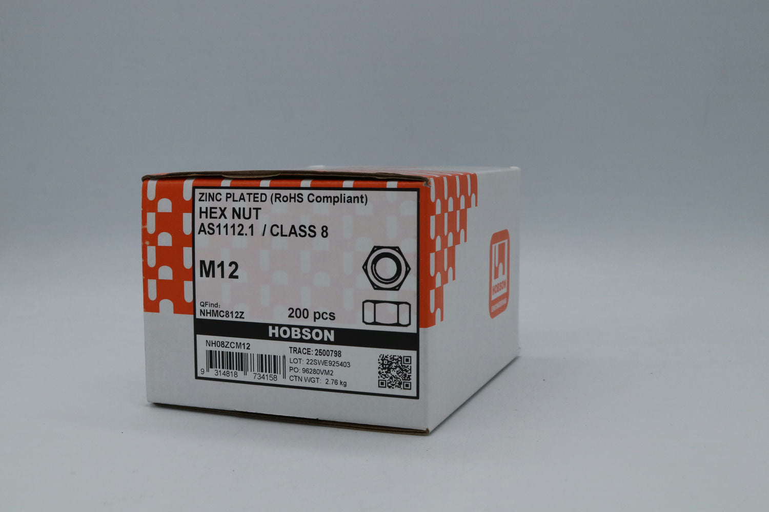 Hex Nut Class 8 Zp M5 to M24 5-HU505 Kangaroo site supplies