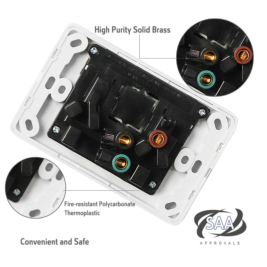 ABS Wall Switch & GPO, Multiple Styles