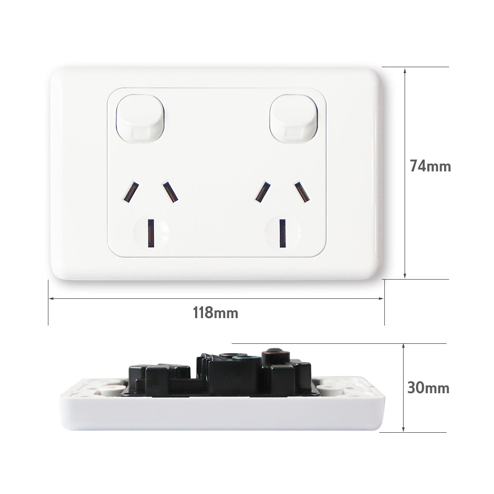 ABS Wall Switch & GPO, Multiple Styles