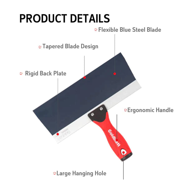 Goldblatt Tape Knife Blue Steel Soft Grip Handle 150mm/200mm/250mm/300mm/350mm