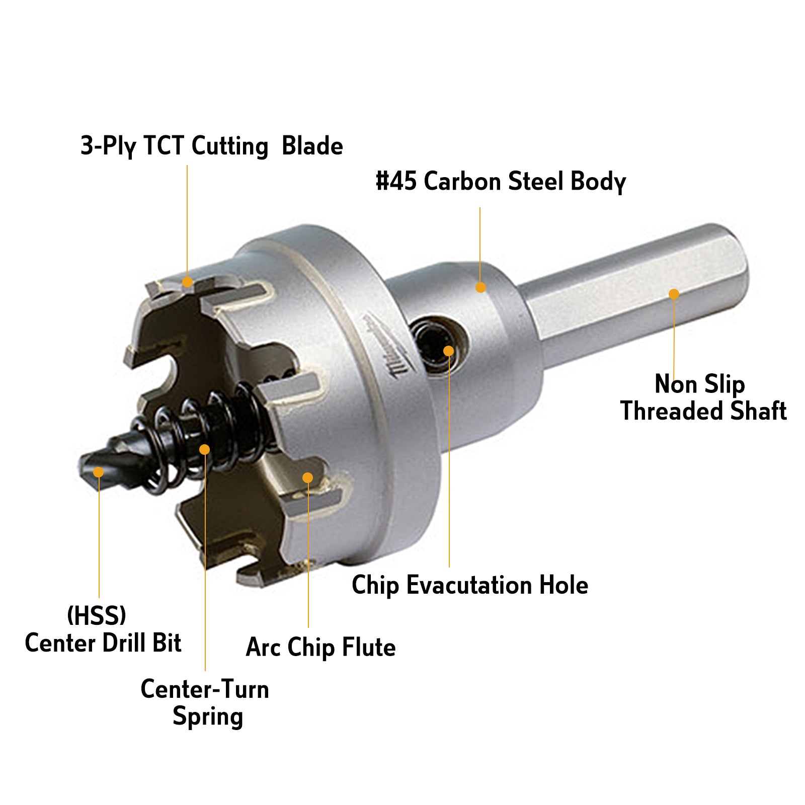 Hole Saw Carbide Tip Multiple Sizes