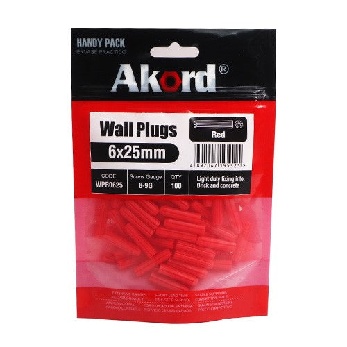 Plastic Wall Plugs, Multiple Sizes