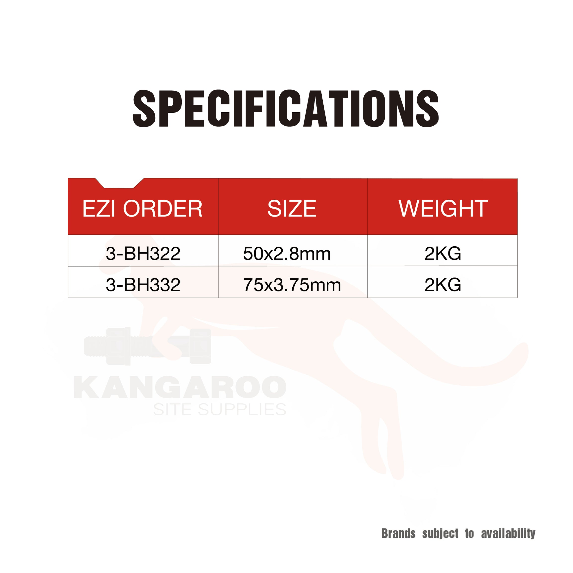 Bullet Head Nails S/S Pack 2kg, 2.8x50mm or 3.75x75mm