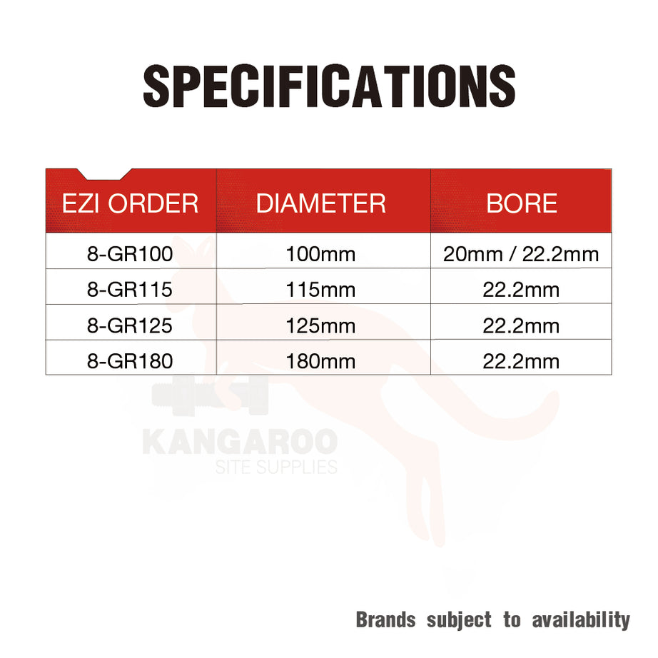 Diamond Grinding Cup Double Row Multiple Sizes