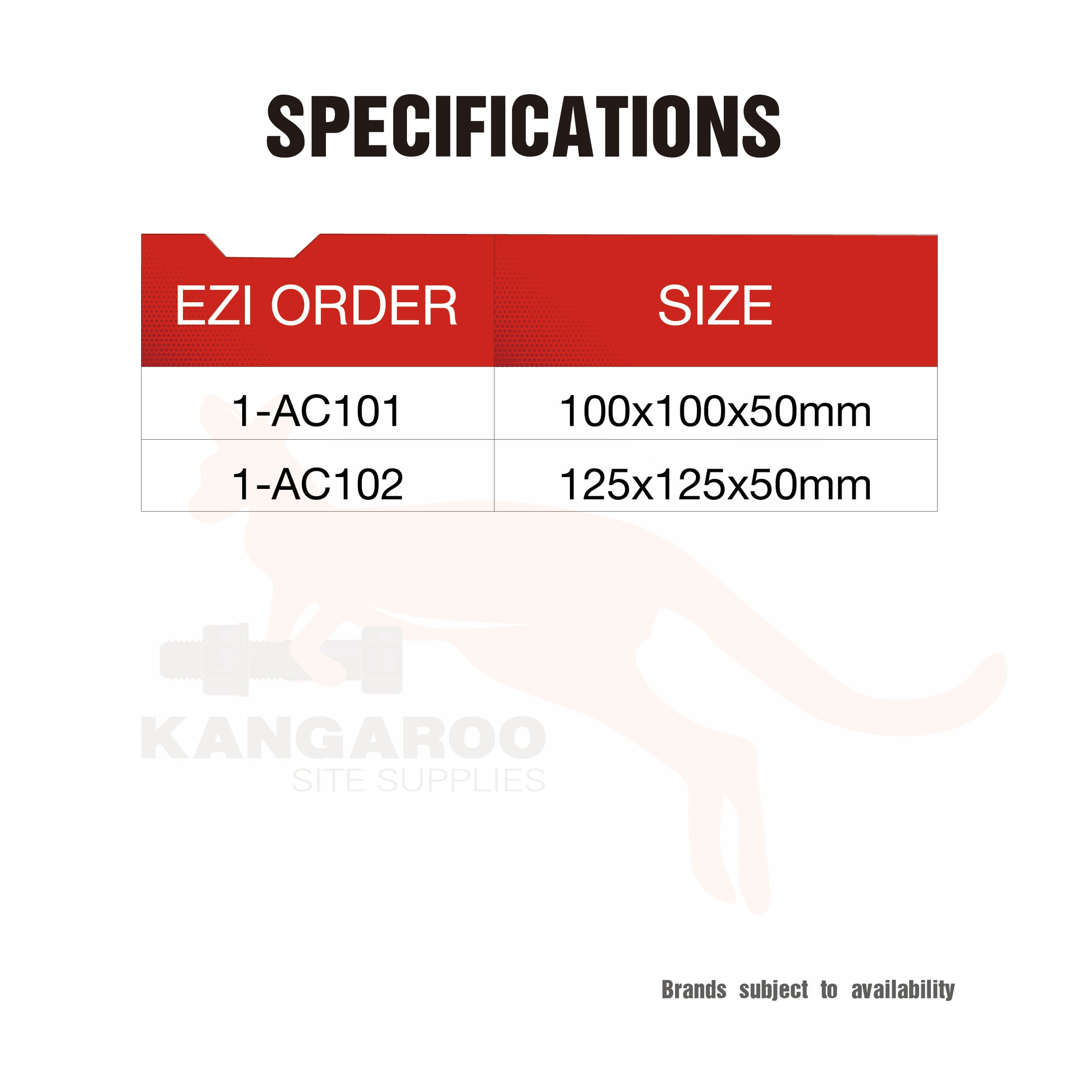 Ant Caps With Holes, 125x125x50mm Or 100x100x50mm