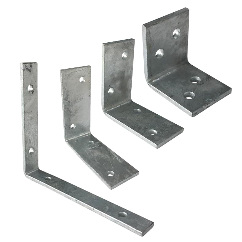Builders Angle Bracket Hdg 5mm Thickness M6 Holes, Multiple Sizes
