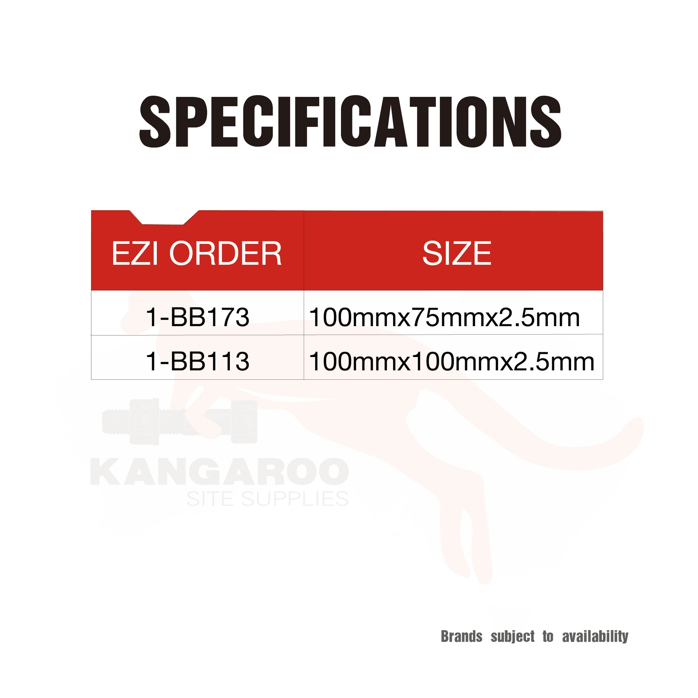 Broad Butt Hinge Fp Zinc, 2 Sizes