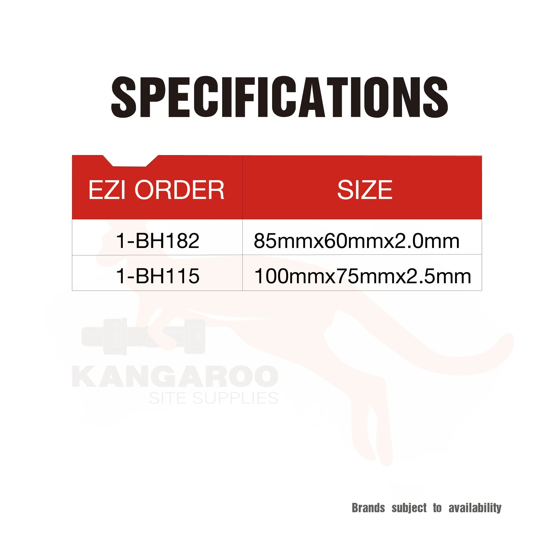 Butt Fp Matte Blk (Arch) 85x60x2.0mm or 100x75x2.5mm