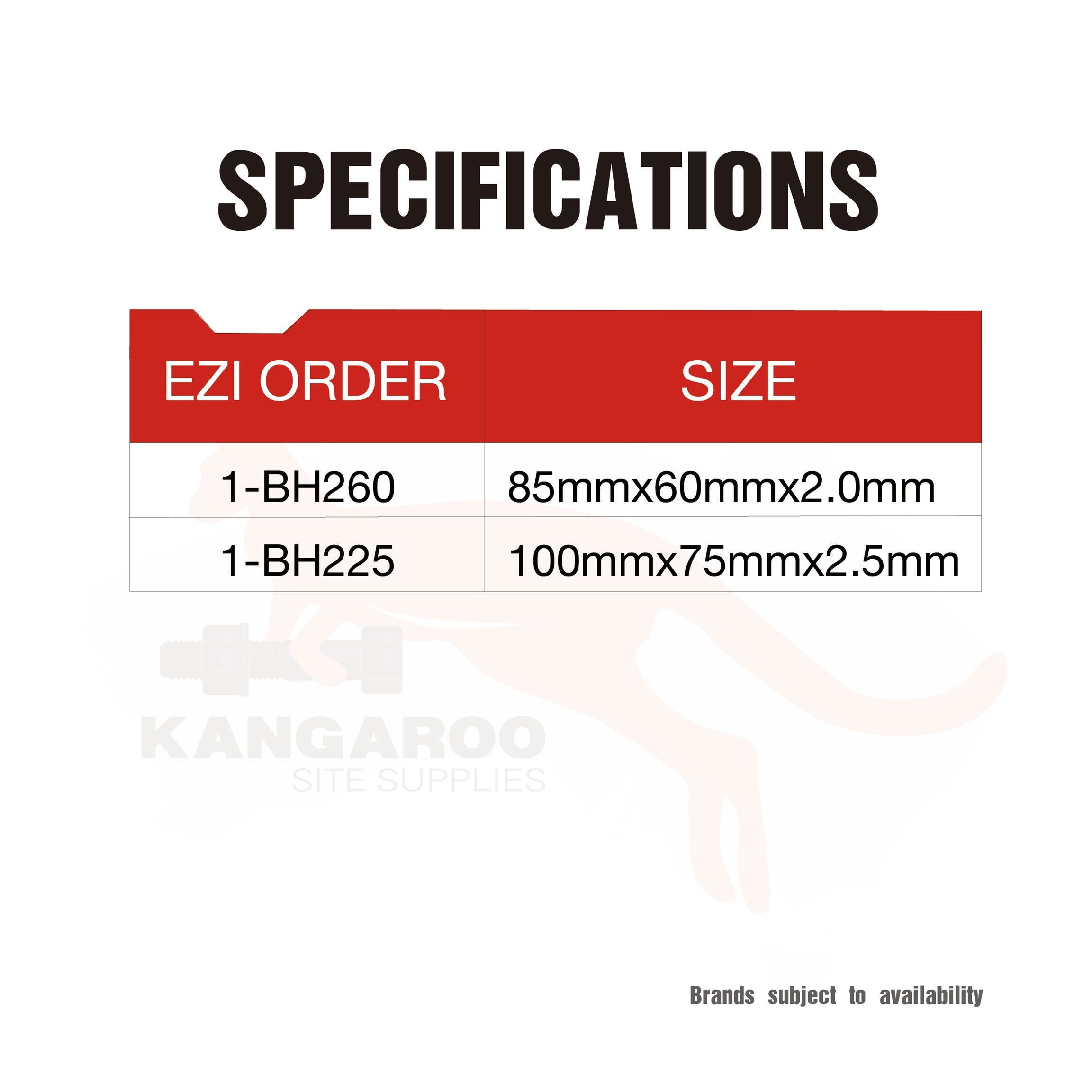 Butt Lp Sat SS304 (Arch) 100x75x2.5mm or 85x60x2mm
