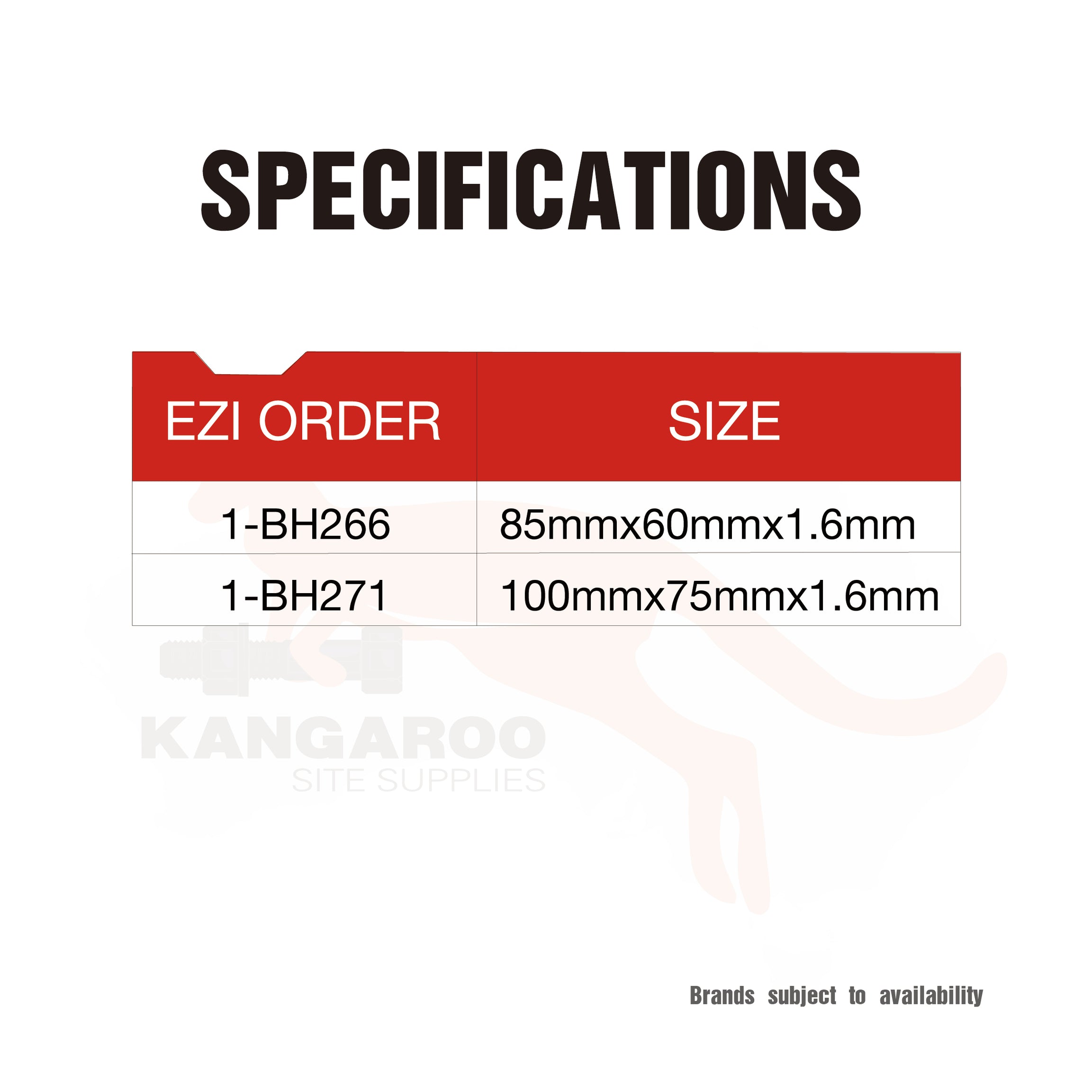 Butt Lp Sat Chrome 85x60x1.6mm or 100x75x1.6mm