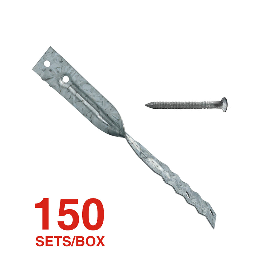 Brick Tie S.P. Veneer Tie Twisted With Nails Galv Box150